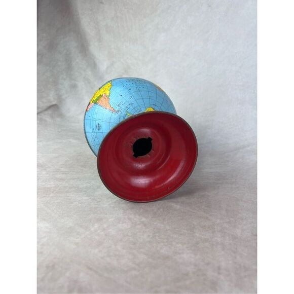 Vintage Coin Bank 62 Metal Globe Bank Commemorating John Glenn's 3 Orbits of Ear - Picture 10 of 11